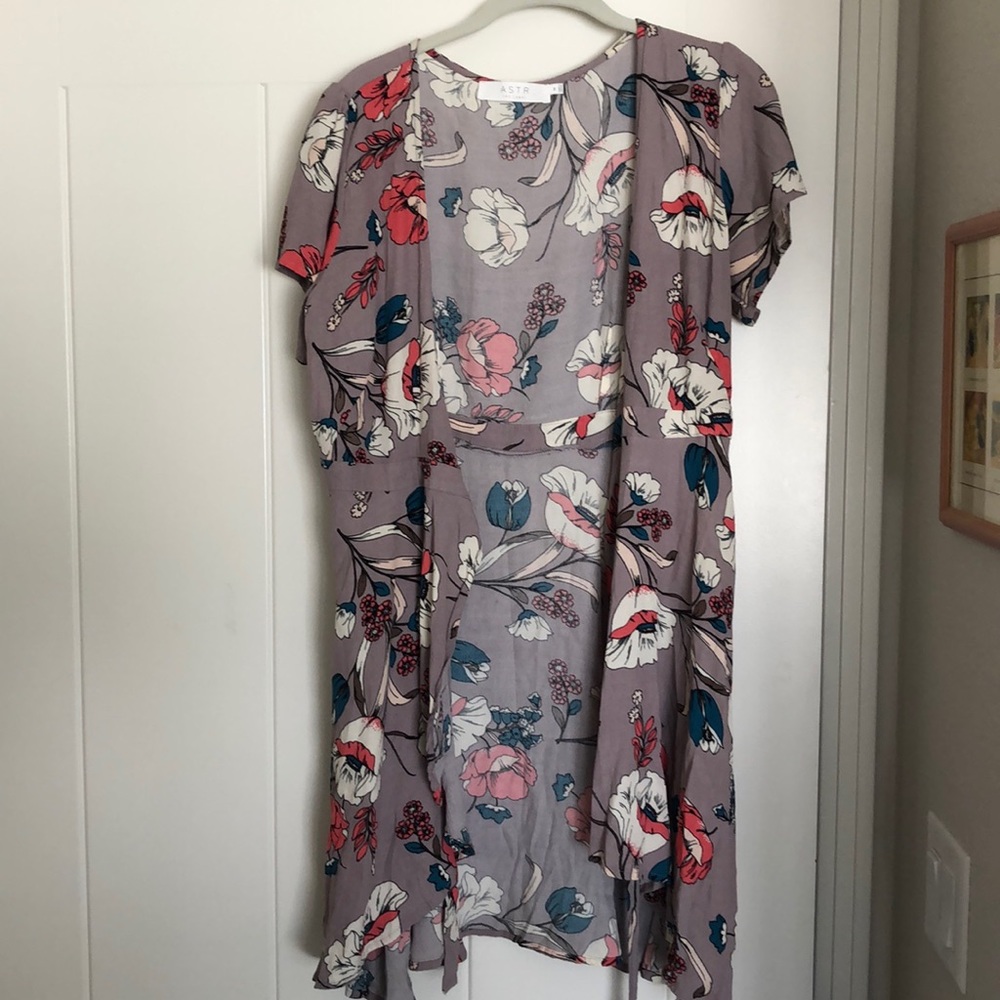 Purple floral dress